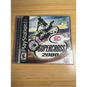 PS1 EA Sports Supercross 2000 CIB Water Damaged Manual Untested